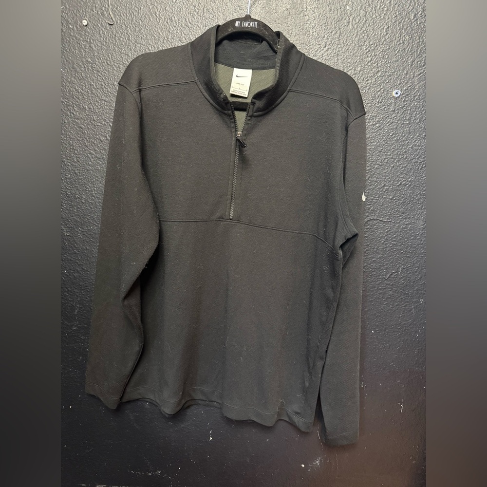 Men’s Nike Black Quarter Zip Dri-FIT Lightweight Top Size Large